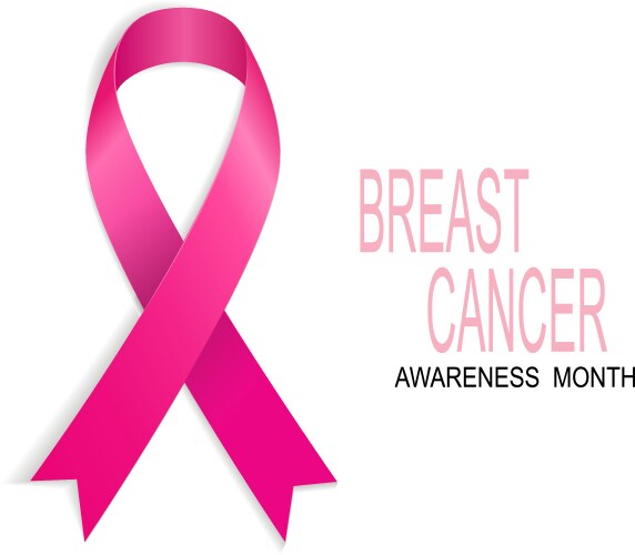 Pink Ribbon Cancer Awareness Vector Image