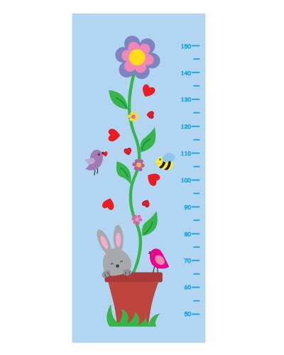 Flower and animals vector image