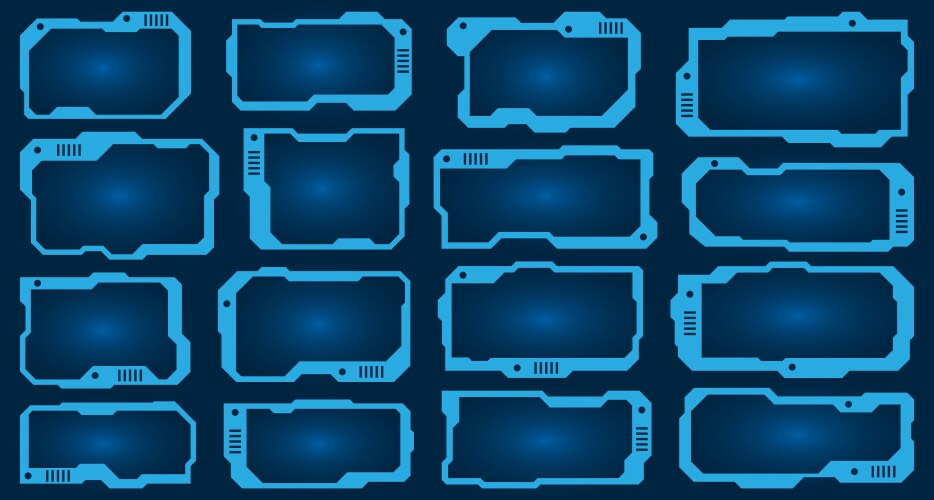 Hud futuristic frame abstract technology panel Vector Image