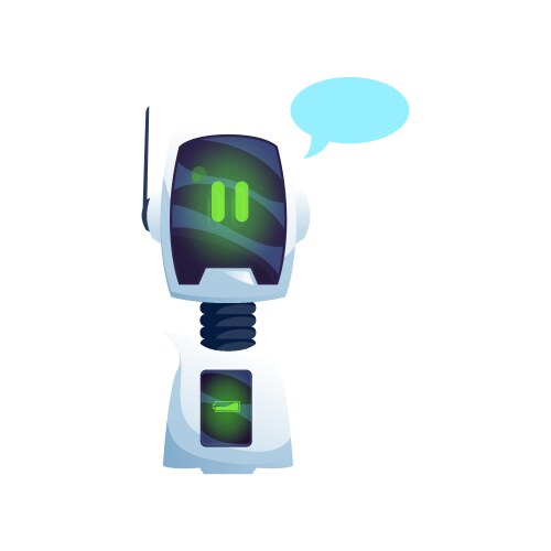 Chatbot virtual ai service support robot chat bot vector image