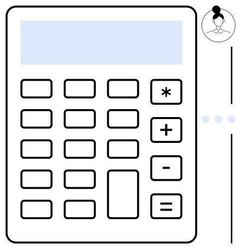 Minimalist calculator with numeric keys vector image