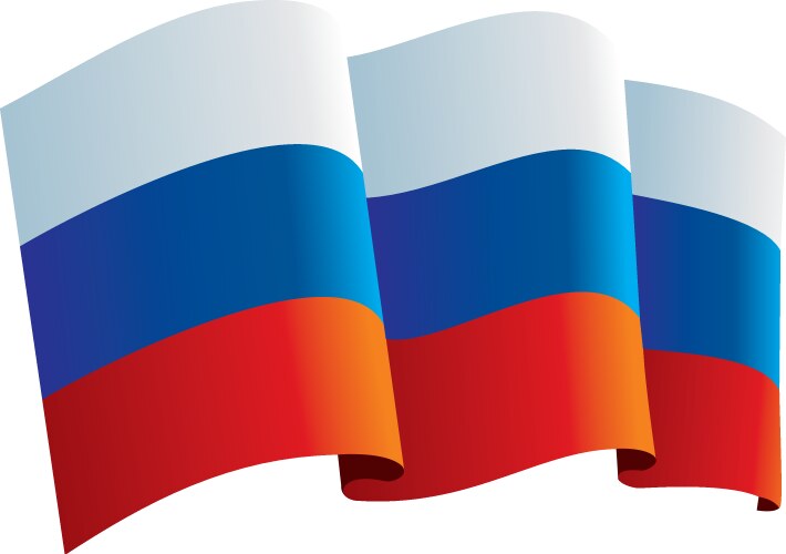 Russia flag Vector Image
