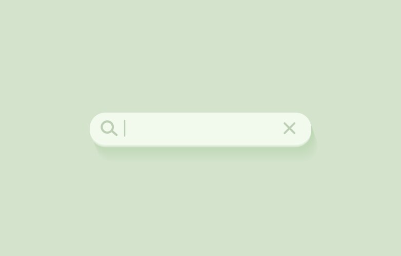 3d search bar browser button for website and ui vector image