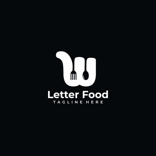 Letter m food logo icon Royalty Free Vector Image