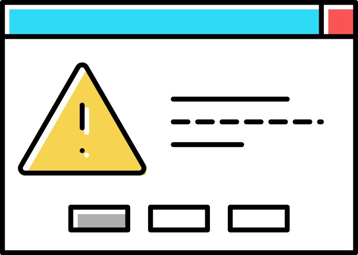 Computer task error color icon vector image