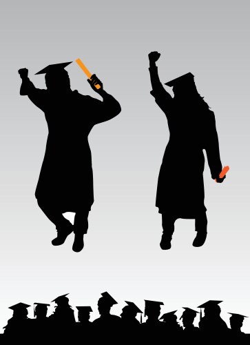Graduation set Royalty Free Vector Image - VectorStock