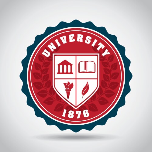 University logo design template Royalty Free Vector Image