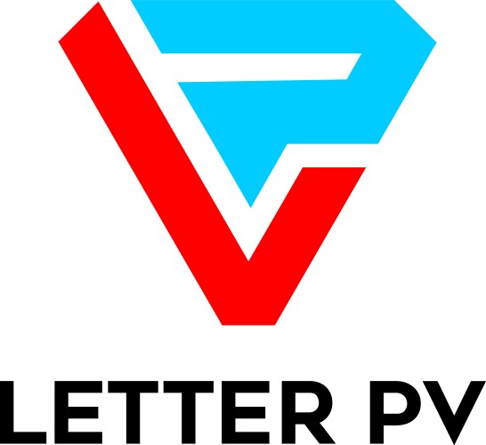Pv logo Vector Image