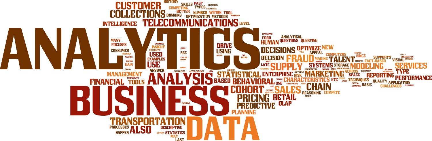 Business analysis wordcloud vector image