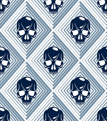 Dark Skull Seamless Pattern – Royalty-Free Vector | VectorStock