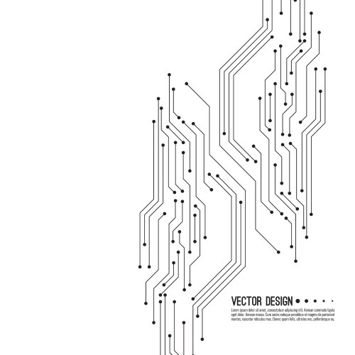 Circuit computer motherboard microchip Royalty Free Vector