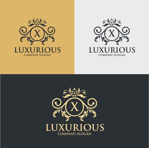 Luxury crest decorative logo Vector Image