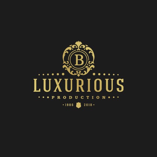 Luxury Victorian Logo Template Vector Image