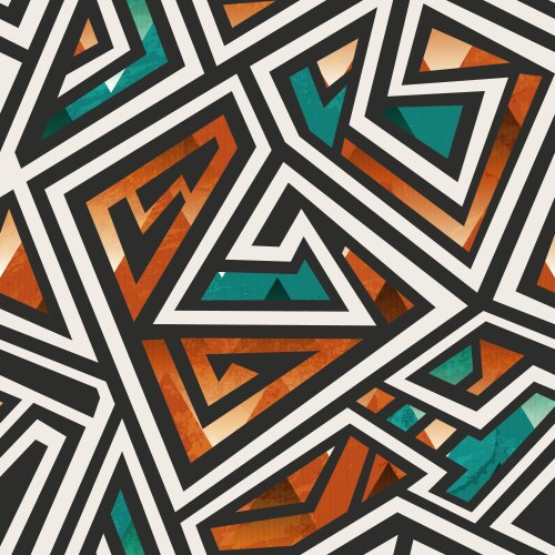 Abstract seamless pattern in ethnic style Vector Image