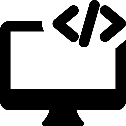 Scripting and programming executed on desktop vektorbild