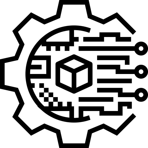 digital transformation tech line icon vector