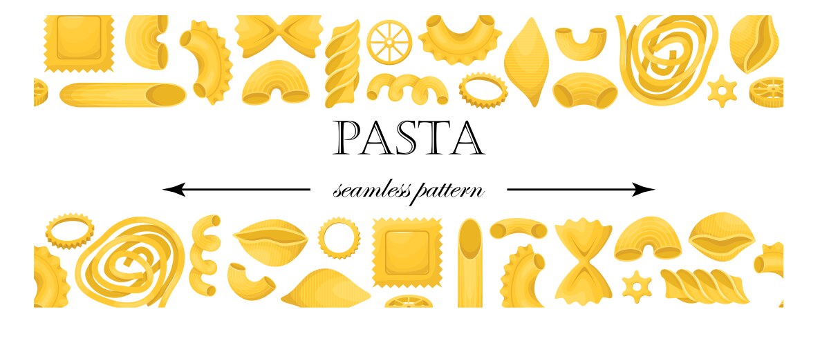 Set different types italian pasta Royalty Free Vector Image