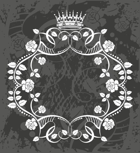 Decorative frame with crown Royalty Free Vector Image