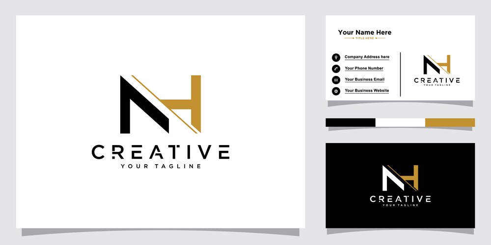 NH Initial Logo Template - Modern & Elegant Vector Image