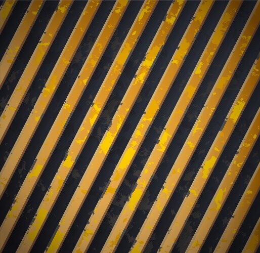Grunge yellow black stripes industrial background Vector Image