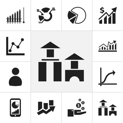 Set of 12 editable logical icons includes symbols vector image
