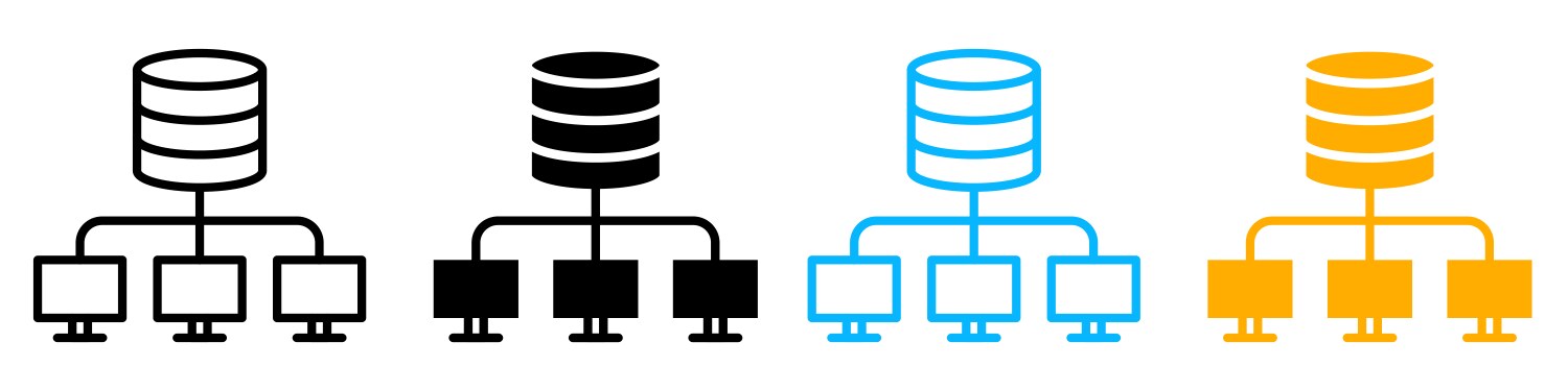 Data mining and server database management vektorbild