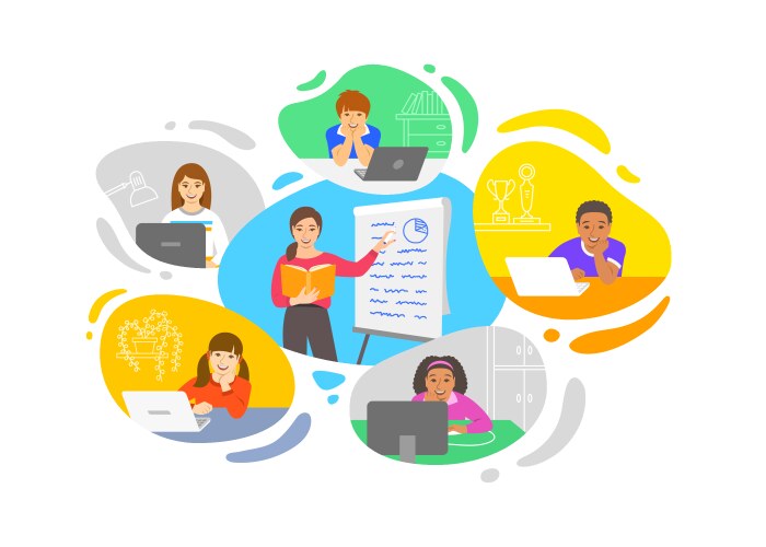 Distance Learning Royalty Free Vector Image Vectorstock