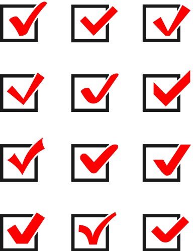 Red Check Mark Icon Tick Symbol Vector Images (over 9,000)