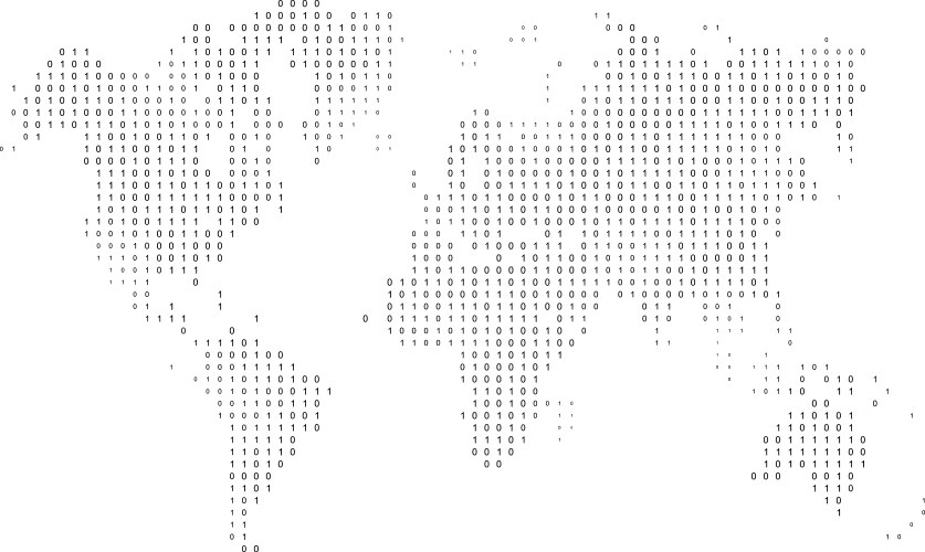 abstract map composed of numbers vector