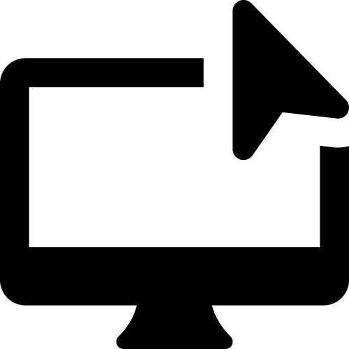 On-screen pointer controlled by desktop input vector image
