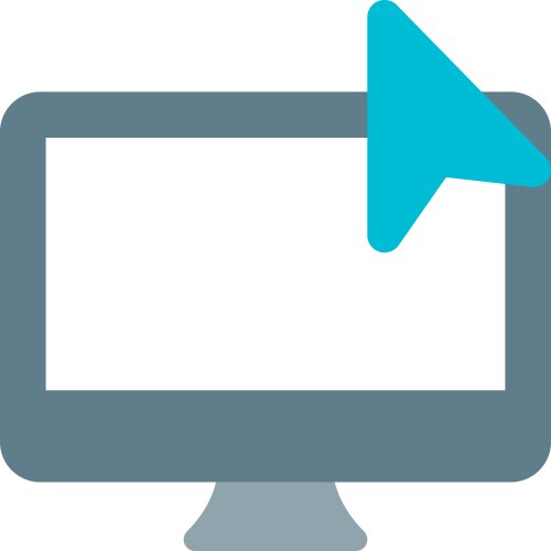 On-screen pointer controlled by desktop input vector image