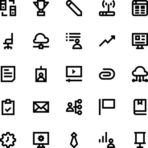 Web design and development icons 5 vector image