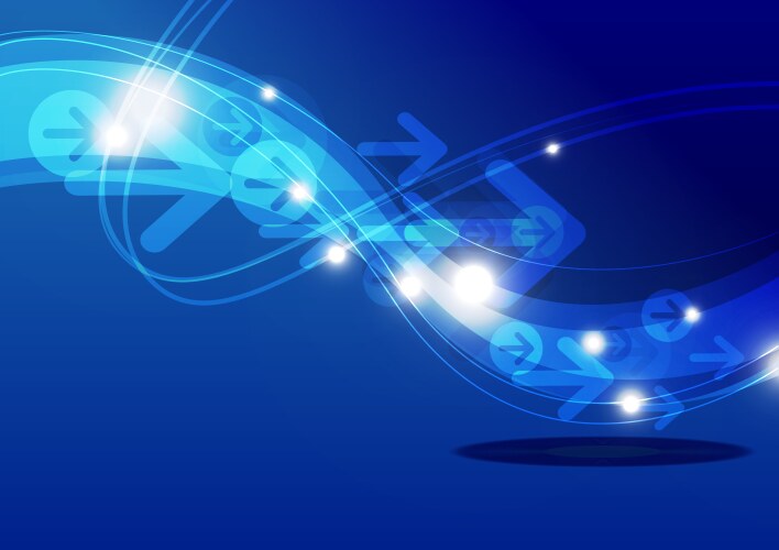 Blue abstract notes music background Royalty Free Vector