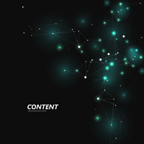 Abstract triangle structure network design vector image