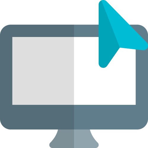 On-screen pointer controlled by desktop input vector image
