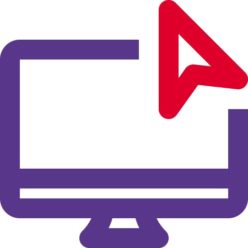 On-screen pointer controlled by desktop input vector image
