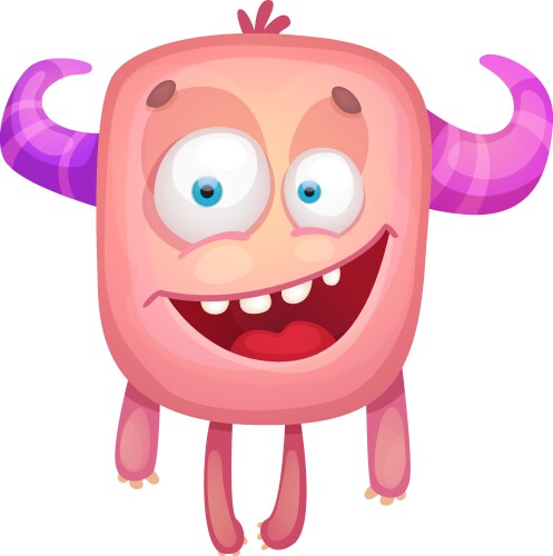 Happy Monster Vector Image