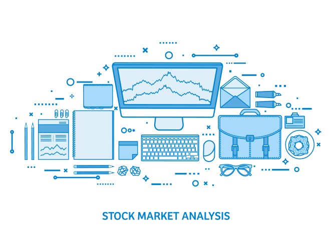 Market trade business trading platform account vector image