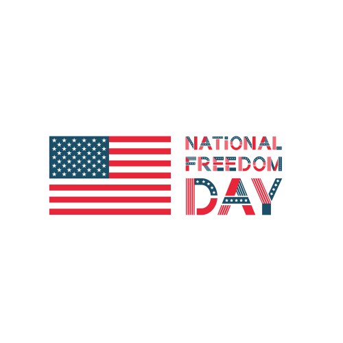National Freedom Day Celebration Vector Image