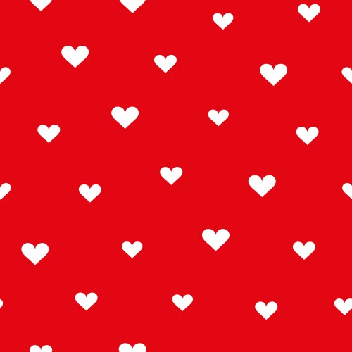 Red heart pattern on white background Royalty Free Vector