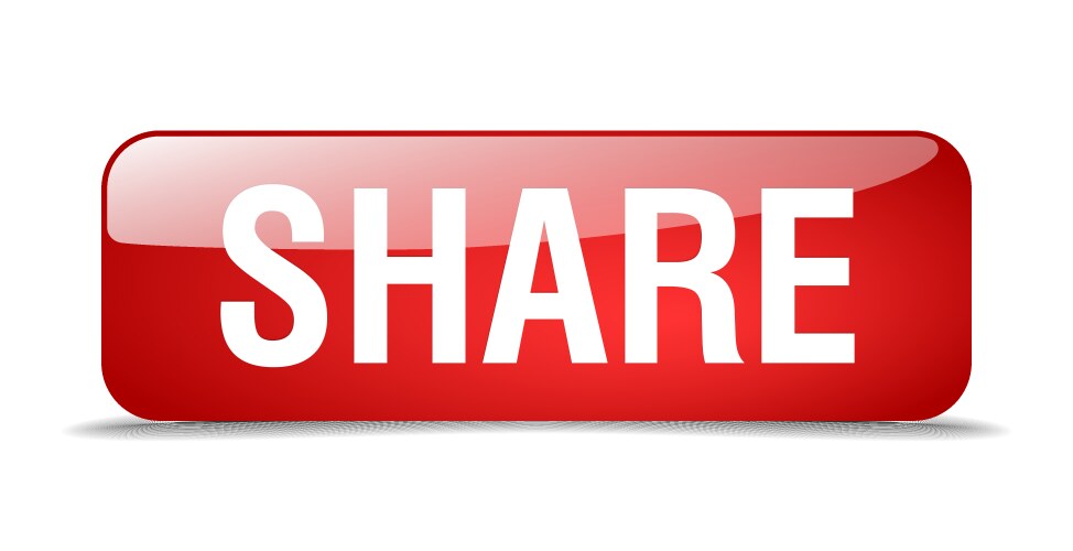 Red 3D Square Web Button with Reflection vector image