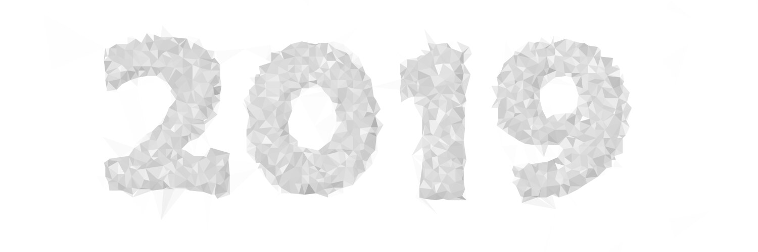 2019 triangular low poly mosaic abstract pattern vector image