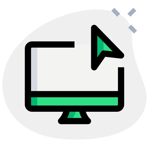 On-screen pointer controlled by desktop input vector image