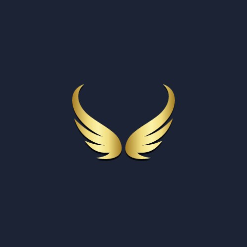 Gold head hawk falcon eagle logo design icon Vector Image