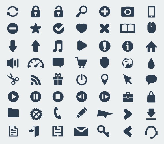 web and application icons set vector image