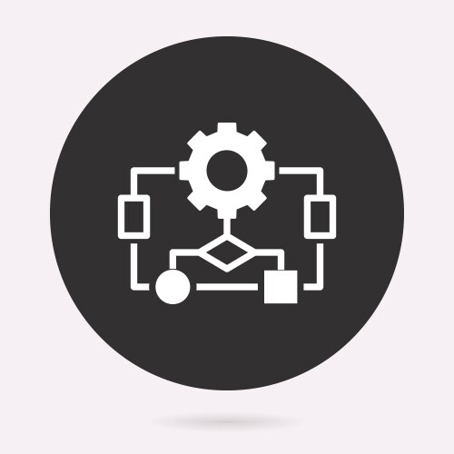 algorithm - icon isolated vector image