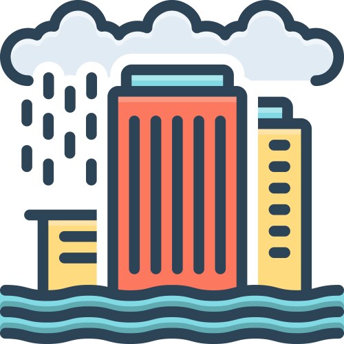 Flooding Royalty Free Vector Image - VectorStock