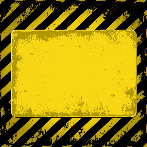 Yellow warning background with black stripes Vector Image