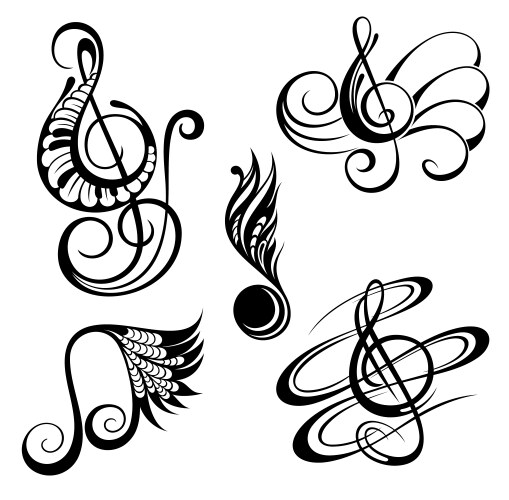 Music elements Royalty Free Vector Image - VectorStock