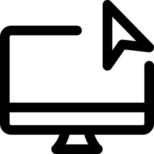 On-screen pointer controlled by desktop input vector image